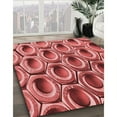 thumbnail image 3 of Ahgly Company Machine Washable Indoor Square Transitional Red Area Rugs, 8' Square, 3 of 7