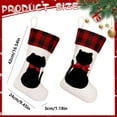 thumbnail image 3 of 1pc Christmas Stockings,Dog Christmas Stockings,17" Big Xmas Stockings with Dog Silhouette, Classic Buffalo Plaid Stocking for Pet Xmas Holiday Party Decor, 3 of 5