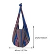 thumbnail image 2 of Yucurem Canvas Striped Fashion Crossbody Bag Women Boho Handbag Hippie Bag (Blue) Fashion shoulder bag (A), 2 of 9
