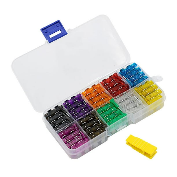 Speravity 100 Uds Mini Kit de fusibles ampliamente utilizado Kit de fusibles de hoja de coche surtido juego de fusibles de coche con caja de almacenamiento Vehículos, repuestos y accesorios Mis Speravity VI002917-00