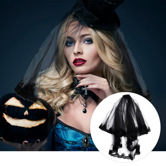 WRITWAA Vintage Veil for Women, Elegant Cosplay Accessory and Photo Prop, Perfect for Costume Parties and Events