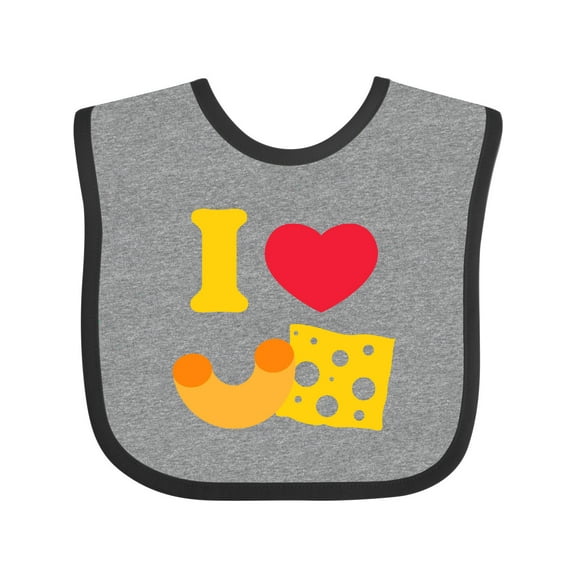 Inktastic I Heart Mac and Cheese Boys or Girls Baby Bib