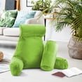 thumbnail image 6 of Nestl Reading Pillow, Extra Large Bed Rest Pillow with Arms – Premium Shredded Memory Foam TV Pillow, Detachable Neck Roll & Lumbar Support Pillow - Garden Green, 6 of 7