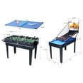 thumbnail image 3 of Olurrisa 5-in-1 Multi-Game Table - Billiards, Push Hockey, Foosball, Ping Pong, and Basketball black/blue, 3 of 9