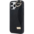 thumbnail image 2 of for iPhone 15 Pro Max Case with Wristband Strap, PU Leather Phone Case with Ring Stand Case for iPhone 15 Pro Max ZWD Black, 2 of 9