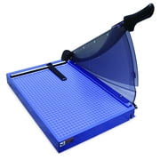 United T18P: 18" Professional-Grade Guillotine Trimmer, 40 Sheet Capacity with Carbon Steel Blade, ABS Plastic Shield Guard, and Solid Steel Construction, Blue