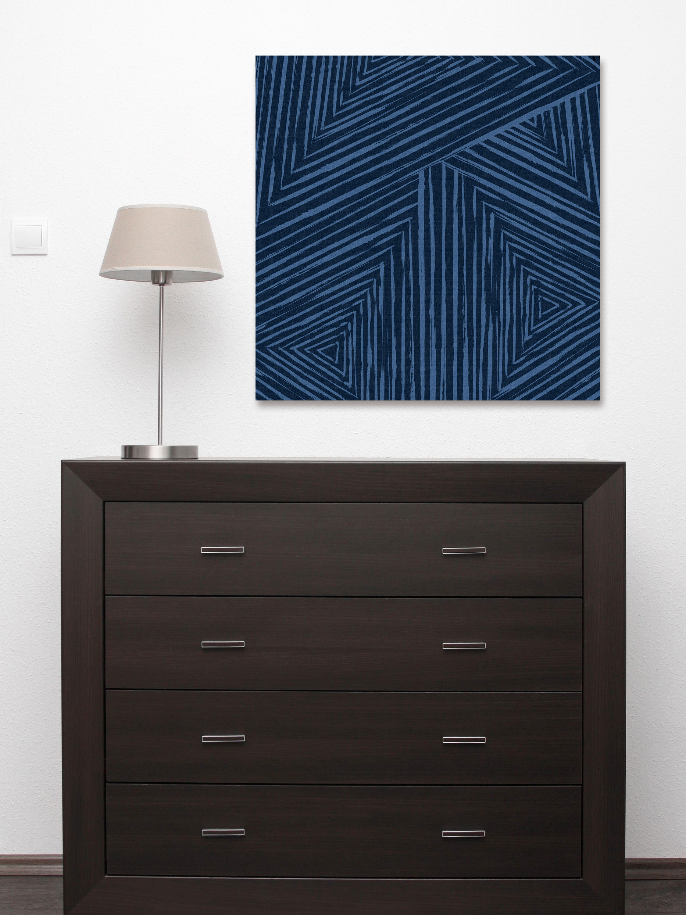 "Lines Rearranged" Painting Print on Wrapped Canvas