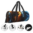 thumbnail image 3 of Easygdp Red And Blue Fire Skull Warrior Bolsa de Viaje, Bolsa de Mano, Bolsa de Gimnasio, Bolsa de Equipaje para Viaje, 3 of 6