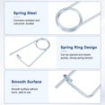 thumbnail image 2 of Uxcell 6-Pack Pin de Seguridad en Forma de Broche, Pines de Acero de Resorte M4x63mm, Sujetadores de Broche de Bloqueo Rápido, Clips Retenedores Pesados, 2 of 7