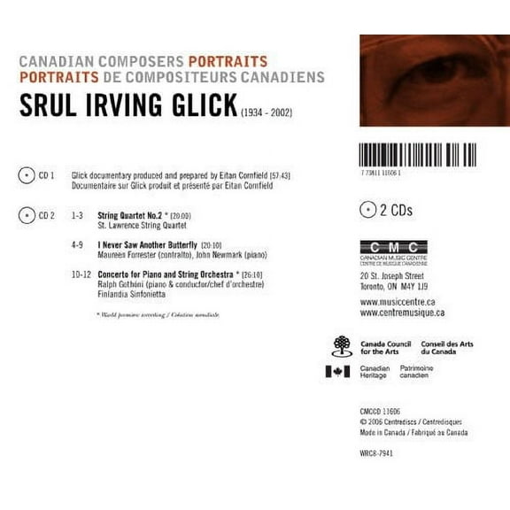 Srul Irving Glick - Portrait - Music & Performance - CD