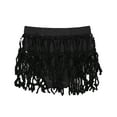 thumbnail image 5 of iixpin Kids Girls Sequin Tassel Latin Dance Skirt Hip Hop Jazz Belly Dance Ballroom Performance Costume Dancewear Black 14, 5 of 6