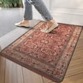 thumbnail image 3 of Retro Door Mat, 17 X 30 Inch Bohemian Orange Patterned Carpet Welcome Doormat Decorative Home Floor Mat, Non Slip Rubber Back and Strong Water Absorption for Outdoor Indoor Entrance Decor, 3 of 6