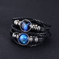 thumbnail image 4 of 12 Constelación Estilo Popular Hecho A Mano Pulsera De Cuero De Aleación Trenzado Multicapa Pareja, 4 of 4