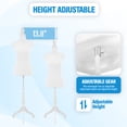 thumbnail image 3 of FDW Adjustable Female Dress Form Sewing Mannequin, 50-63" Waist, White, Wooden Tripod Stand, 3 of 7