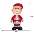 thumbnail image 3 of 5 ft Charlie Brown in Santa Outfit Christmas Airblown Yard Inflatable, Multicolor, by Peanuts, 3 of 6