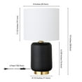thumbnail image 3 of Hudson & Canal ML0925 Lambert Matte Black Ceramic Mini Accent Lamp, 3 of 11