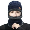 thumbnail image 4 of Winter Thermal Plush Hat Scarf Woolen Cap Cycling Windproof Cap Two-Piece 2Pc, 4 of 4