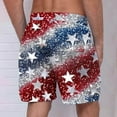 thumbnail image 4 of Mens American Flag Printed Shorts,Summer Elastic High Waist Beach Shorts Lace-Up Adjustable Bermuda Shorts 4Th Of July Independence Day Sweatpants with Pockets, 4 of 4