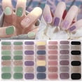 thumbnail image 5 of 14Tips DIY NAil Art Making Simple Self-Adhesive Foil Glittering French Manicure Decal Gel Nail Polish Strips Gel Nail Stickers Gel Full Nail Wraps Nail Art Stickers DARK PINK, 5 of 8