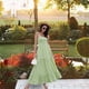 thumbnail image 5 of Vestido Casual para Mujer Verano Correa De Espagueti Ajustable Escalonado Sin Espalda Volantes Recortados Sueltos （Verde）,S, 5 of 5