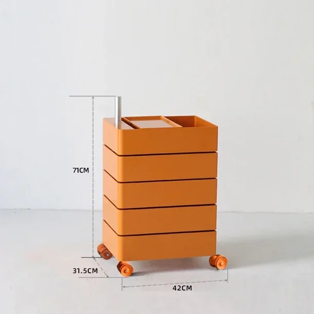 Organizador de carrito, gabinete de almacenamiento para dormitorio multiusos, cajones de mesita de noche de plástico, tocador, gabinete de sala de estar