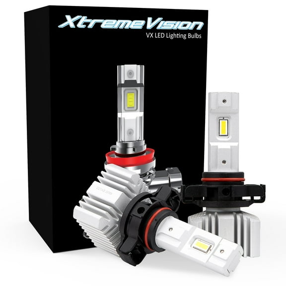 Xtremevision VX 5202 LED Headlight Bulbs - 6500K Xenon White, 8000 Lumens, 16W LED