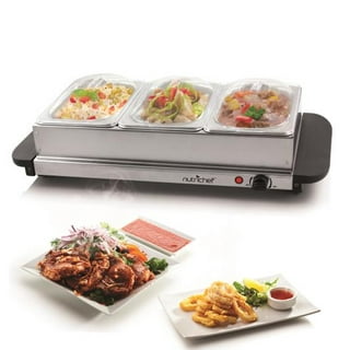 OVENTE Electric Buffet Server & Food Warmer, Temperature Control Perfect  for Parties, Silver FW173S