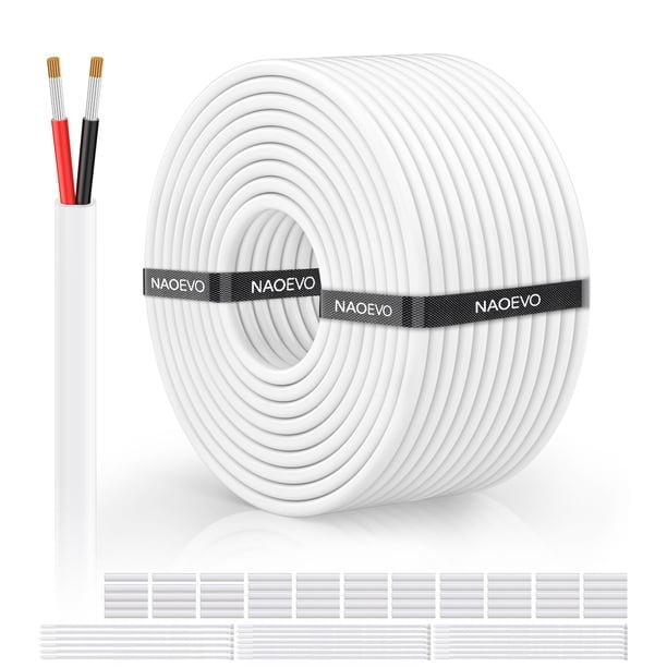Cable eléctrico NAOEVO, calibre 16, 2 conductores, 100 pies