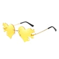 thumbnail image 2 of VLOOCKLW Transparent Candy Color Glasses ransparent Candy Color Frameless Glasses for Women, UV Protection Fashion Shades for Daily Wear, Parties, Vacations & Gifts, 2 of 3