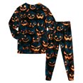 thumbnail image 4 of NOEGOEU Kids Boys Girls Halloween Pajamas Long Sleeve Top and Pants Sleepwear Set 2-9Y (Black,4-5 Years), 4 of 7