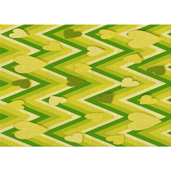 Ahgly Company Machine Washable Indoor Rectangle Transitional Pistachio Green Area Rugs, 2' x 3'