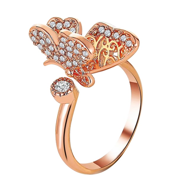 Anillos para mujer, regalos para mujer, anillo abierto de diamantes de moda para mujer.