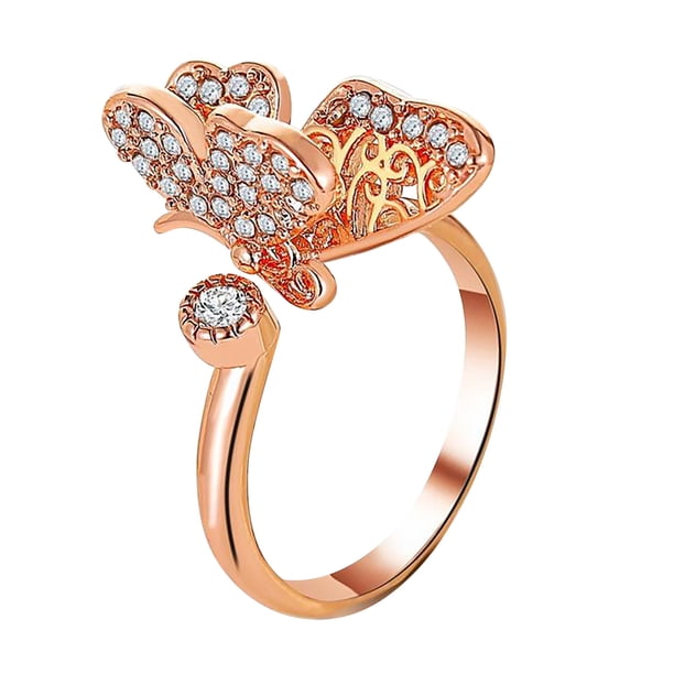 Anillos para mujer, regalos para mujer, anillo abierto de diamantes de moda para mujer.