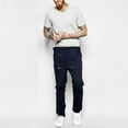 thumbnail image 4 of Azrian Mens Jeans Wash Overall Jumpsuit Streetwear Pocket Suspender Pants Trousers, 4 of 6