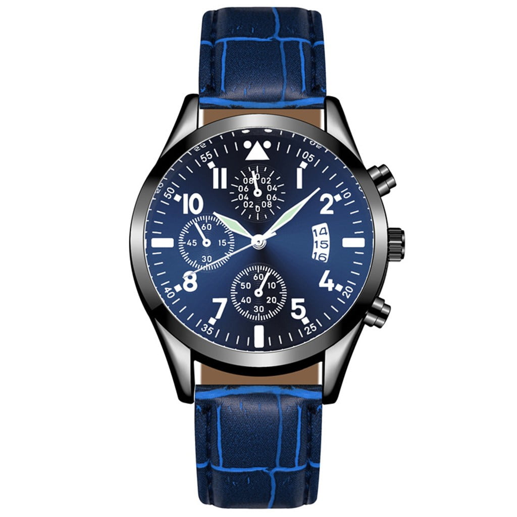 Popular Men S Leather Watch With Calendar Function Plus Luminous 