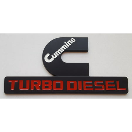 Black Dodge Cummins 12V 24V 4BT 6BT Turbo Diesel Replaces Emblem Badges for Ram 1500 2500 3500