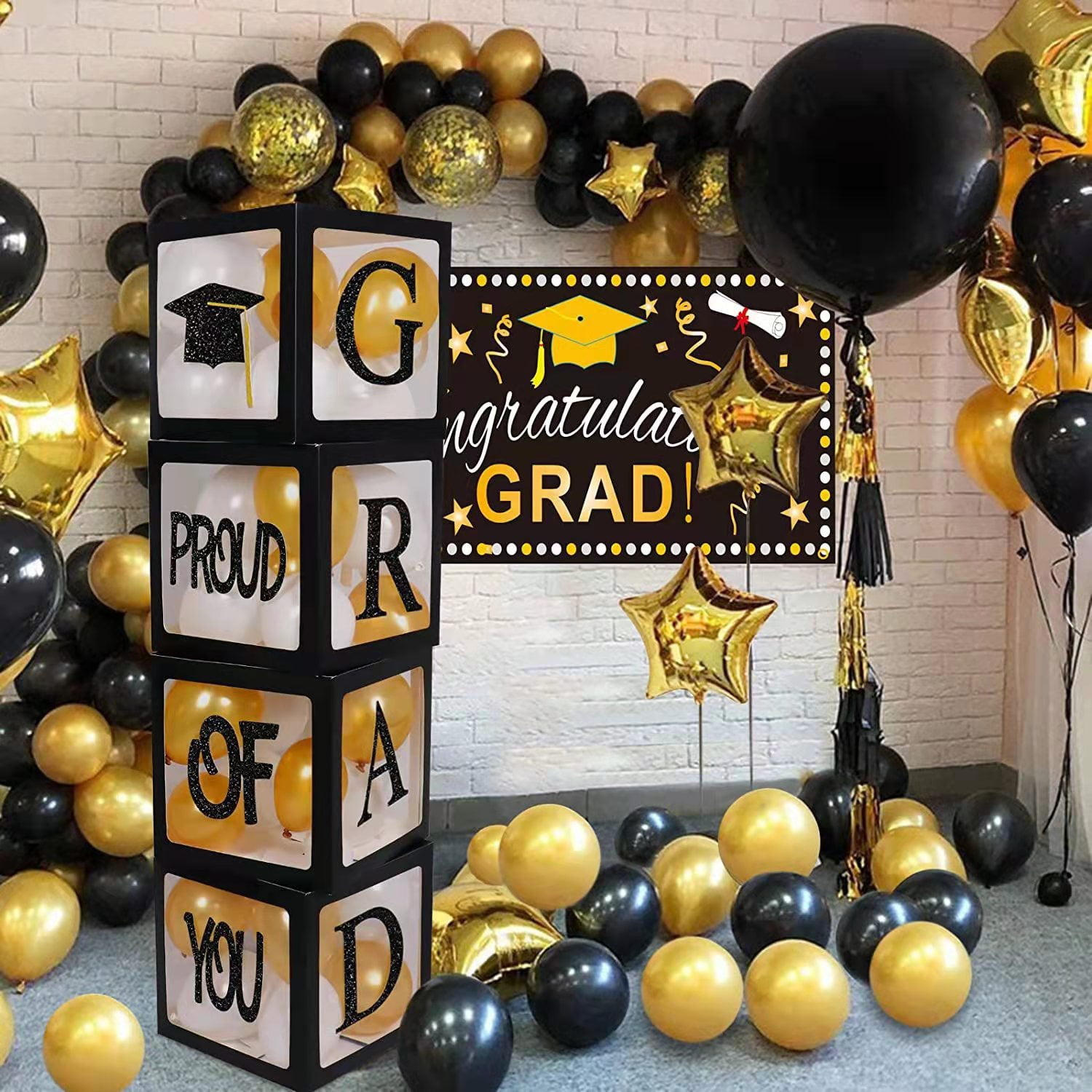 Graduation Balloon Garland// how to make balloon garland - YouTube