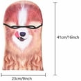 thumbnail image 3 of 3D Animals Dog Balaclava Ski Mask for Men Women, Cold Weather Windproof Thermal Warm Full Face Msk Neck Hood Hat for Music Festival, Skiing Cycling Halloween, 3 of 8