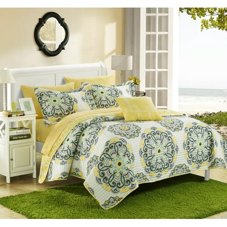 Yellow Quilt Set - Chic Home 3-Piece Miranda REVERSIBLE Quilt Set