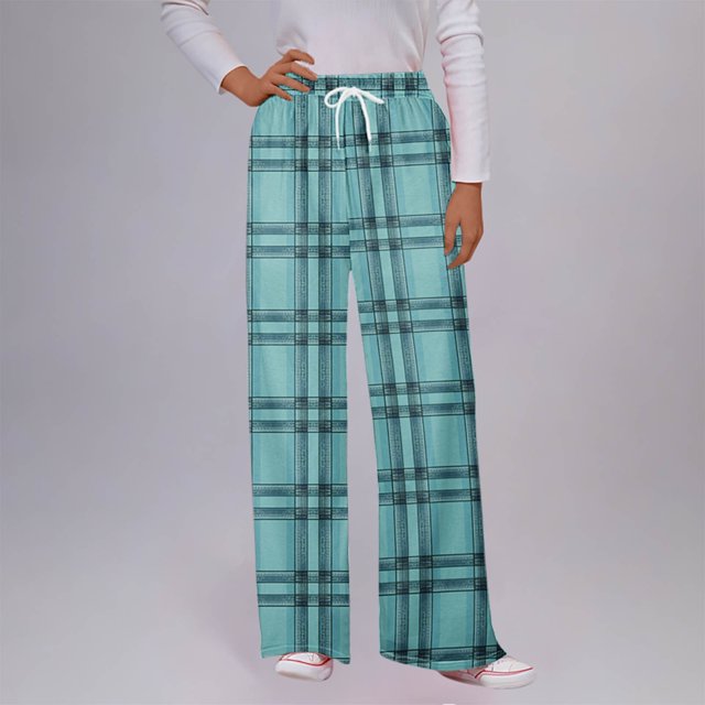 Soki Women Pajama/Lounge Pants Checkered Printed Drawstring Side Pockets Casual Trousers With Pockets