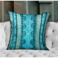 thumbnail image 2 of Plutus Alexandrite Stripe Green Geometric Luxury Throw Pillow, 2 of 3