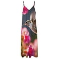 thumbnail image 4 of Flower Hummingbird Sleeveless Dress for Women Clothing Female Women's Summer Skirt, 4 of 7