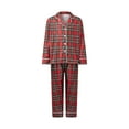 thumbnail image 2 of Rdhnmea Family Christmas Pajamas Matching Sets Plaid Tops and Elastic Waist Pants Loungewear Xmas Jammies Holiday Sleepwear, 2 of 10