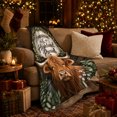 thumbnail image 3 of Homegrown Highland Cow Eucalyptus Wreath Rustic Proud, Cozy Friendship Quote Scene, Warm Flannel Blanket for Ranch House and Living Room, Art Lovers Friendship Gift, Artistic Home Decor, 3 of 7