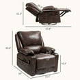 thumbnail image 3 of HOMCOM Massage Recliner Chair with Heat, Swivel Rocker with Footrest, Brown, 3 of 8