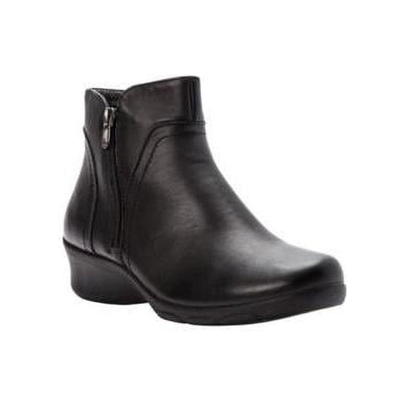 Propet Women's Waverly Double-Zip Ankle Boot Black Leather - WFX085LBLK