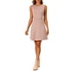 thumbnail image 2 of INSPIRE CHIC Vestido sin mangas de corte ajustado y acampanado de cuadros de Houndstooth por encima de la rodilla L Rosa Houndstooth, 2 of 6