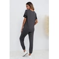 thumbnail image 3 of Conjunto Deportivo PRETTYGARDEN de Dos Piezas Pantalones Jogger a Rayas Gris Talla S, 3 of 5
