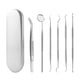 thumbnail image 2 of Herramientas de limpieza de dientes Removedor de acero inoxidable Retiro de cálculo Scraper Lavable Reutilizable Manual MANUAL DIOSOS DE DUSTENTOS Dientes Pinzas Tweeer 6pcs Noticed CE001731-04B, 2 of 7