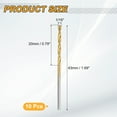 thumbnail image 2 of Uxcell 10Pcs Broca de Torsión de Titanio 1/16" Diámetro de Perforación Acero de Alta Velocidad para Metal Endurecido, Acero Inoxidable, Hierro Fundido, Madera, Plástico, 2 of 6
